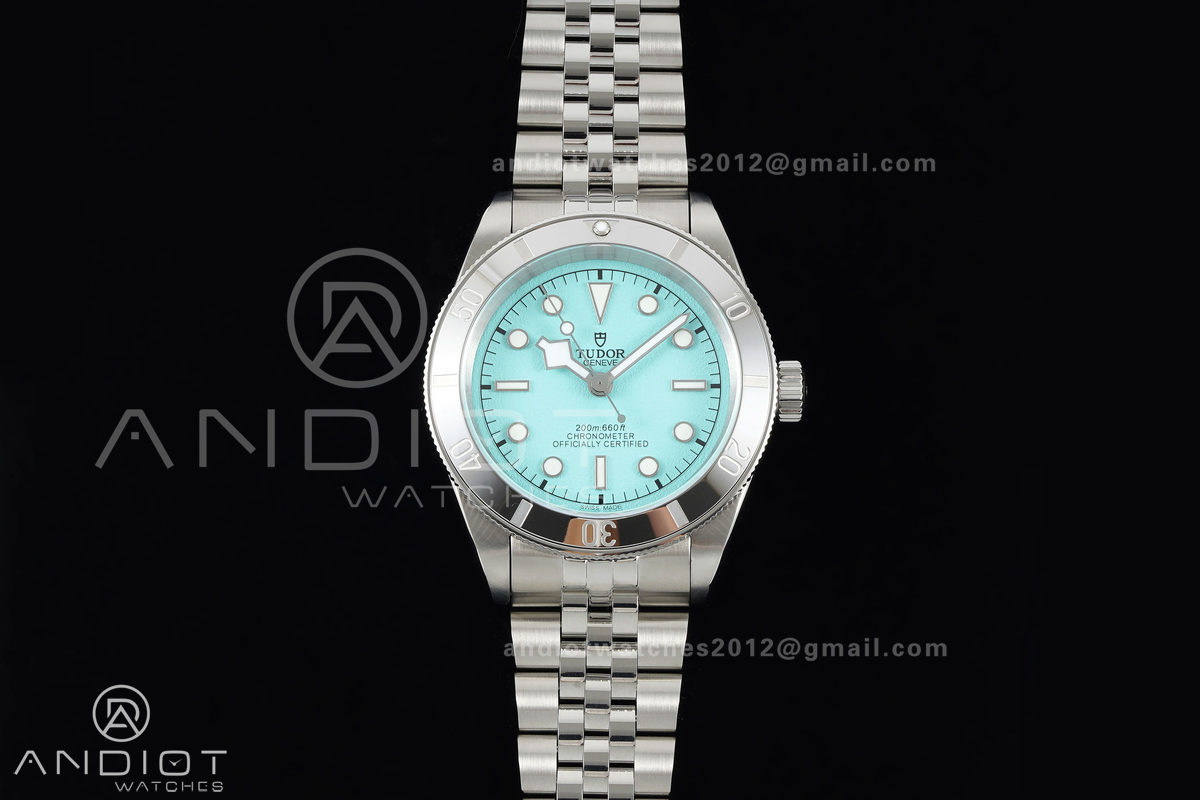 Black bay 41 BLF 1:1 Best Edition Polishing Bezel Tiffany Blue Dial on Jubilee Strap A2824